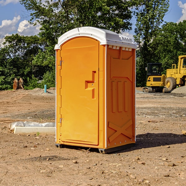 how often are the porta potties cleaned and serviced during a rental period in Lake Mack-Forest Hills